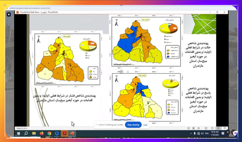 دکتر زهرا ابراهیمی معاون اداره آبخیزداری و حفاظت خاک اداره کل منابع طبیعی و آبخیزداری مازندران- نوشهر سخنران هشتمین نشست تخصصی